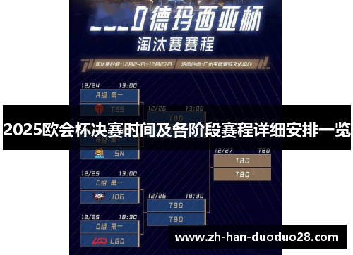 2025欧会杯决赛时间及各阶段赛程详细安排一览