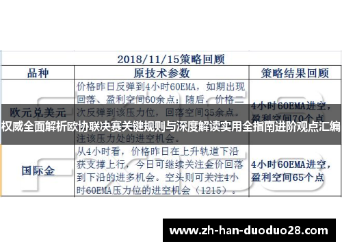 权威全面解析欧协联决赛关键规则与深度解读实用全指南进阶观点汇编